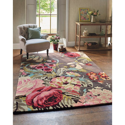 Tufted Wool Floral Area Rug