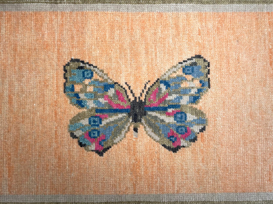 BUTTERFLY MINI IN CANTALOUPE Hand Knotted Rug