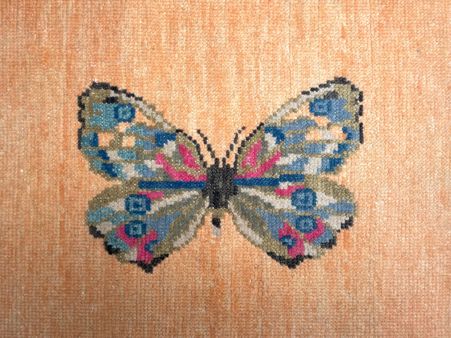 BUTTERFLY MINI IN CANTALOUPE Hand Knotted Rug