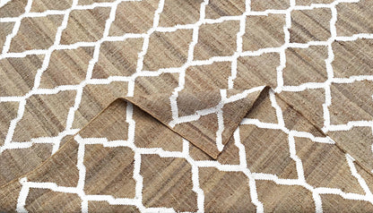 GARDEN TRELLIS – NATURAL JUTE & WINTER WHITE RUGS