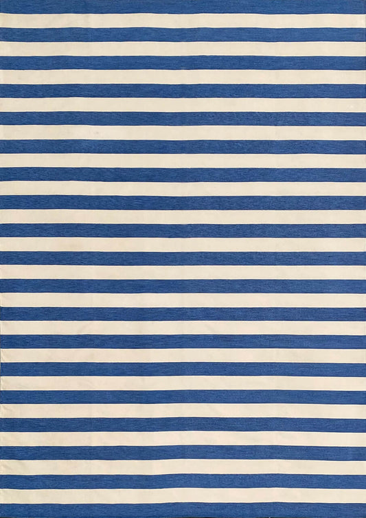 CARNIVAL STRIPES – SAPPHIRE BLUE & OFF WHITE RUGS